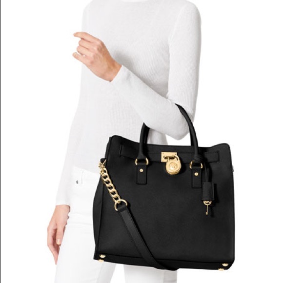 Michael Kors Handbags - BRAND NEW Michael Kors Black Hamilton Bag